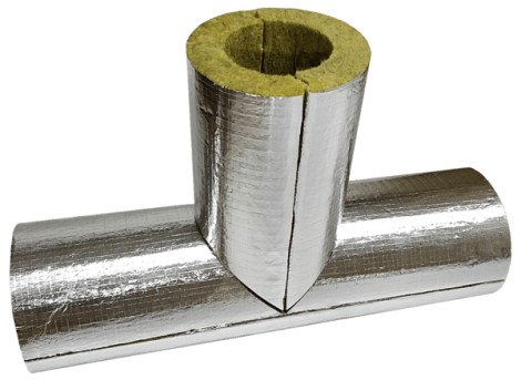 Цилиндр минераловатный ЭР 48х20мм с алюминиевой фольгой
