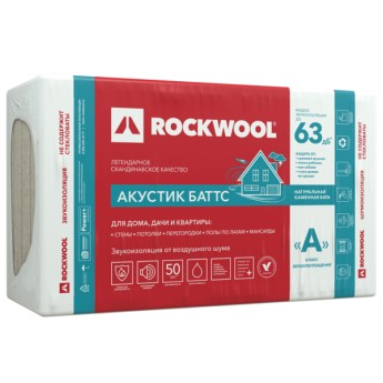 Базальтовые плиты 100 Rockwool Акустик Баттс 1000х600х100 мм 5 плит в упаковке